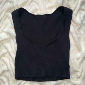 Target Black Fitted Bustier Crop Tank Top